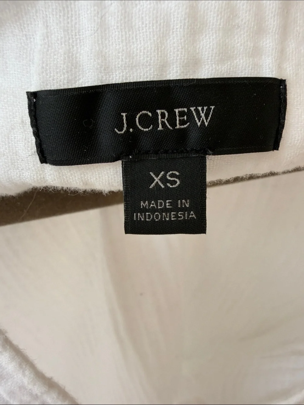 J. Crew White Split-Neck Gauze Pocket Top